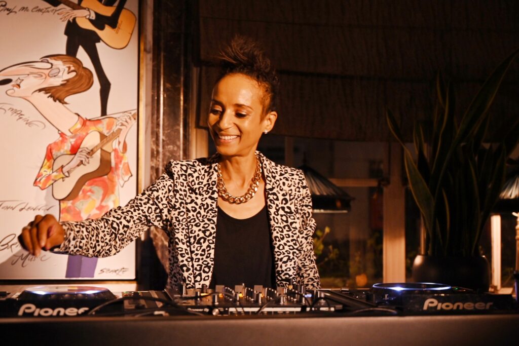 Adele Roberts DJs at the Rolling Stone UK launch party