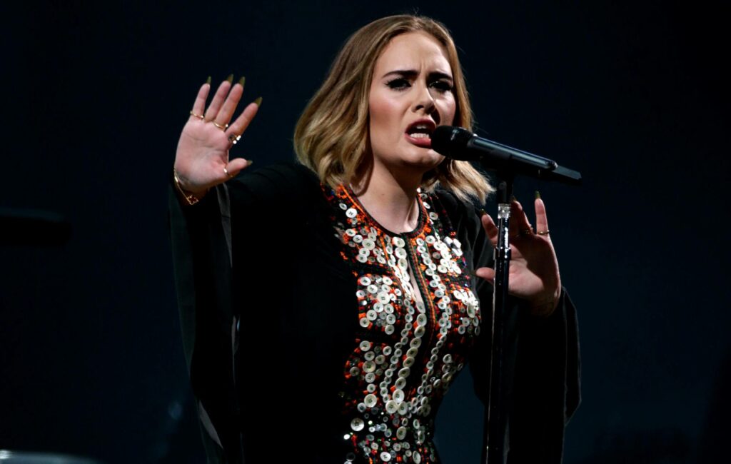 Adele performs at Glastonbury