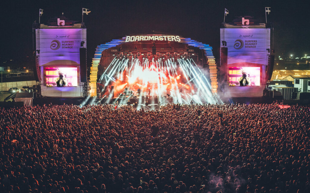 Image of audience watching a performance at Boardmasters 2021