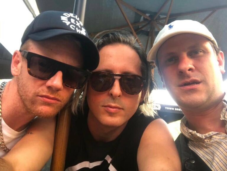 Carl Barât with Jamie T and Olly Burden