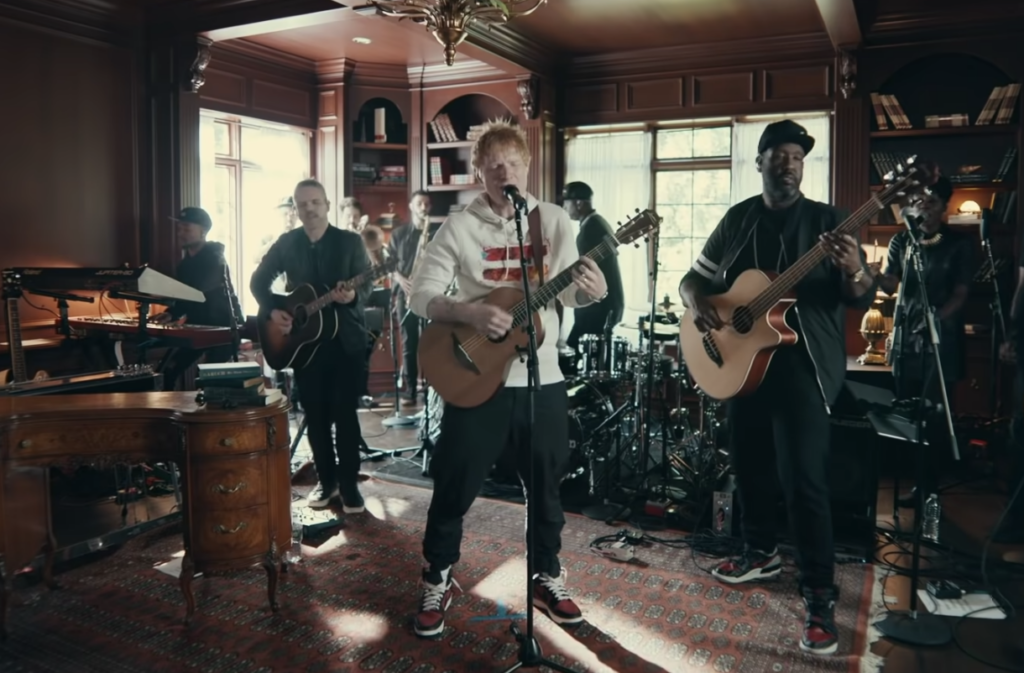 Ed Sheeran performs live