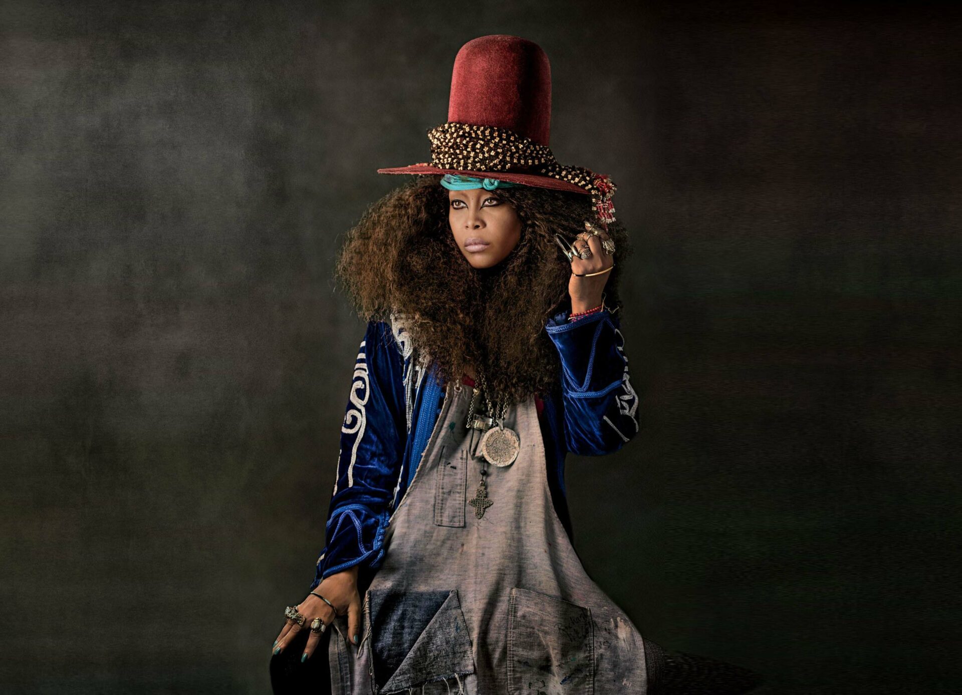 Erykah Badu wearing a hat