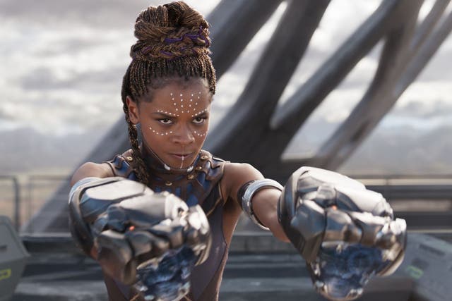 Letitia Wright as Shuri in Marvel points weapons