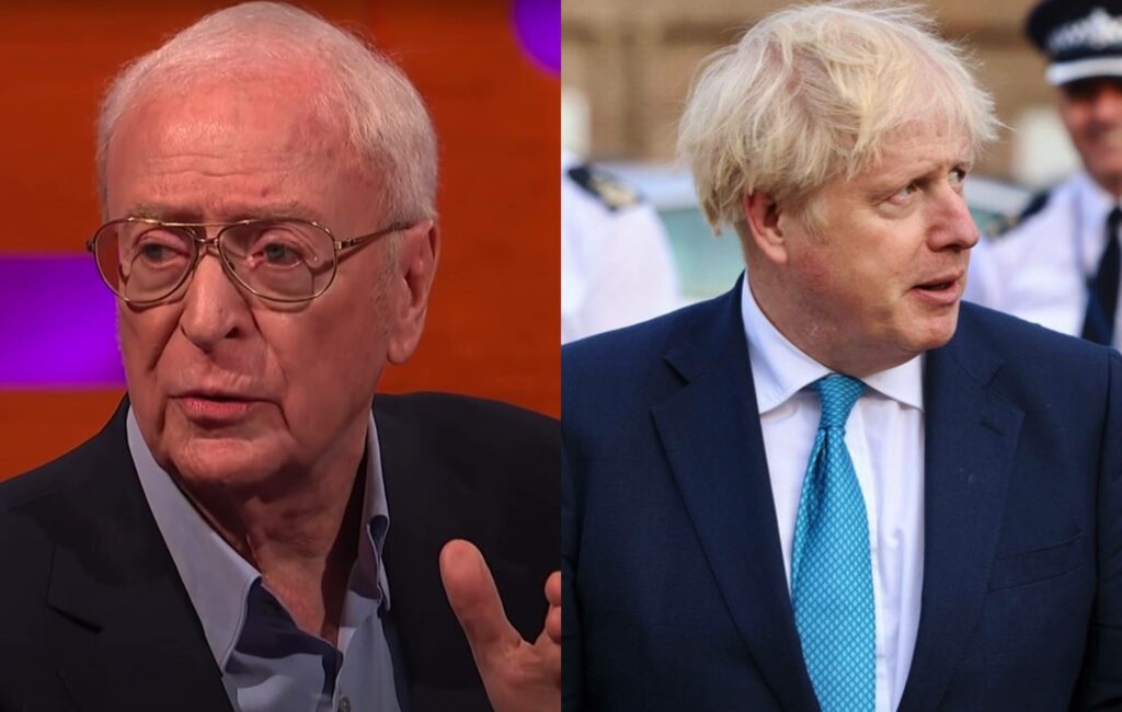 Michael Caine and Boris Johnson