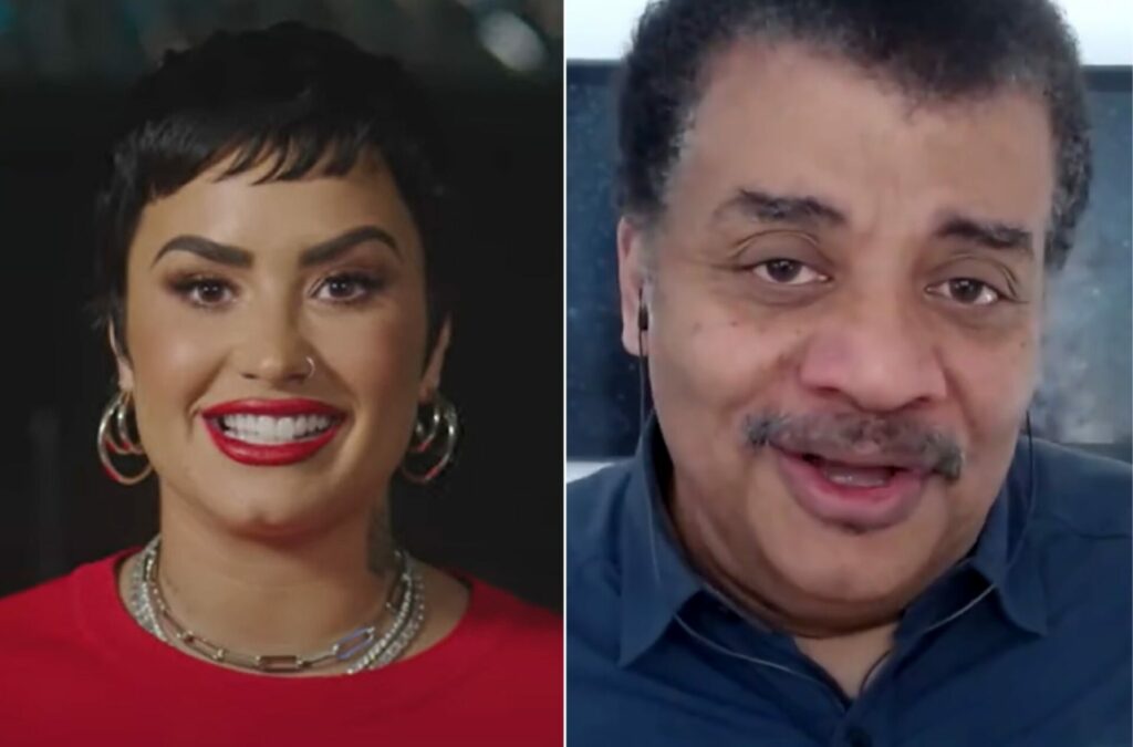 Demi Lovato and Neil deGrasse Tyson