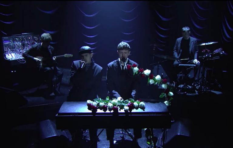 James Blake and slowthai perform "Funeral" on The Tonight Show Starring Jimmy Fallon.