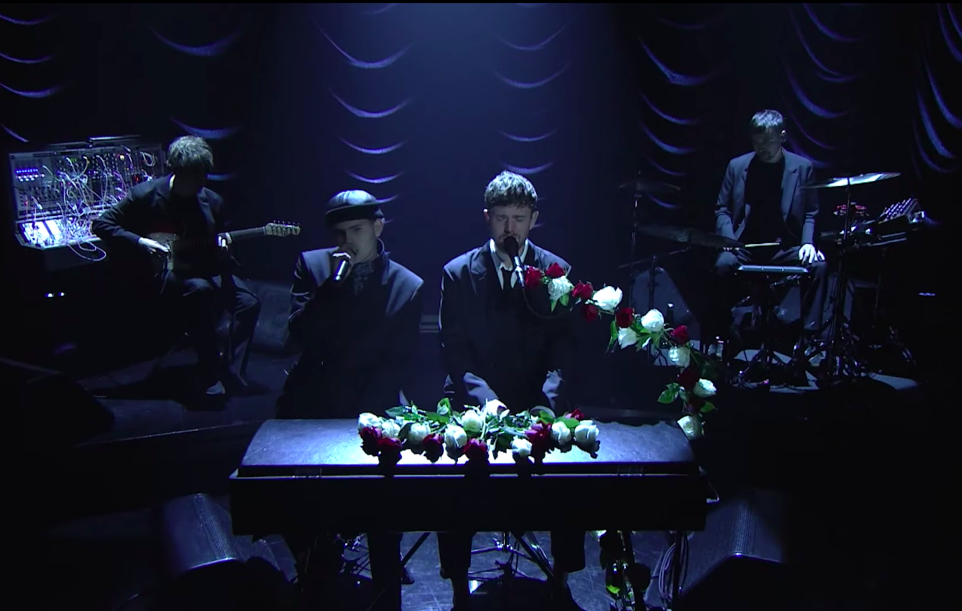 James Blake and slowthai perform "Funeral" on The Tonight Show Starring Jimmy Fallon.