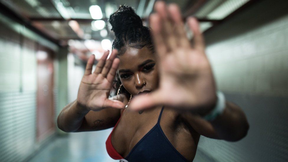 Nadia Rose poses for a press photo
