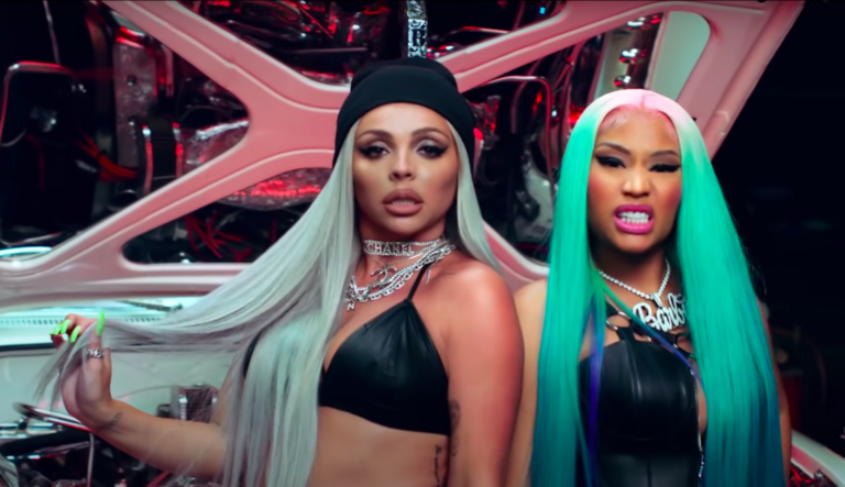 Jesy Nelson and Nicki Minaj still from Boyz music video