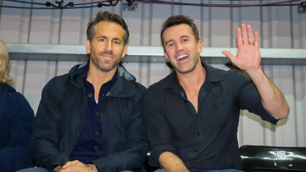 Ryan Reynolds and Rob McElhenney at Wrexham FC