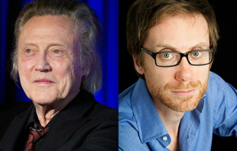 Christopher Walken and Stephen Merchant seen in a composite image