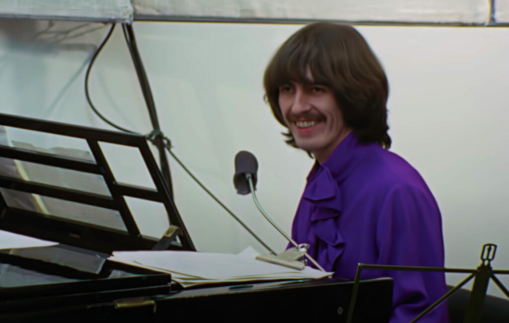George Harrison in the studio in 'The Beatles: Get Back' documentary