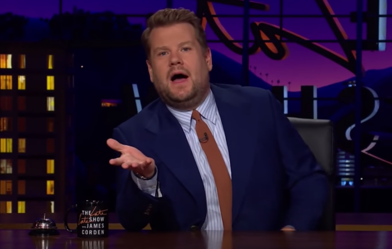 James Corden presenting on The Late Late Show With James Corden