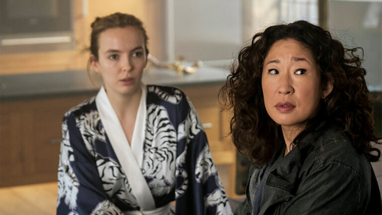 Jodie Comer and Sandra Oh in Killing Eve