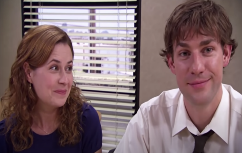 John Krasinski and Jenna Fischer as Jim and Pam in 'The Office'