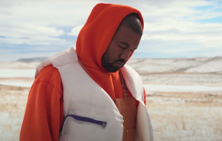 Kanye West starring in his music video for 'Follow God'