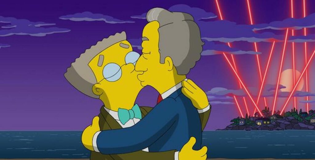 Smithers and his love interest kiss on ‘The Simpsons’