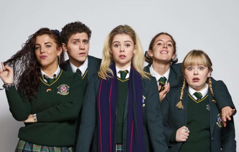 Press shot for sesaon two of Channel 4's 'Derry Girls'