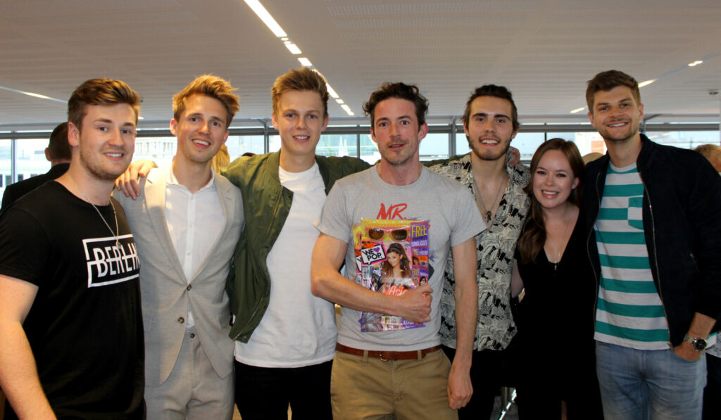 Malcolm Mackenzie with members of the Brit Crew.