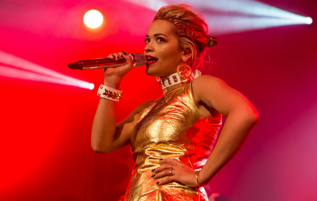 Rita Ora onstage at Blue Balls Festival in Lucerne, Switzerland.