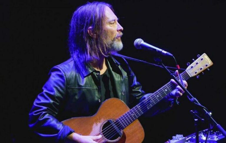 Thom Yorke onstage at the 'Letters Live' event at London's Royal Albert Hall, October 30, 2021.