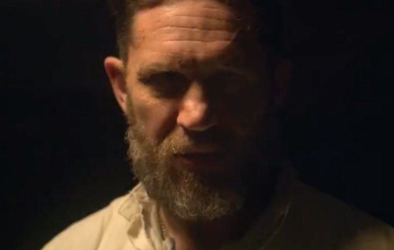 Tom Hardy looks weathered and shadowy in a clip from Peaky Blinders