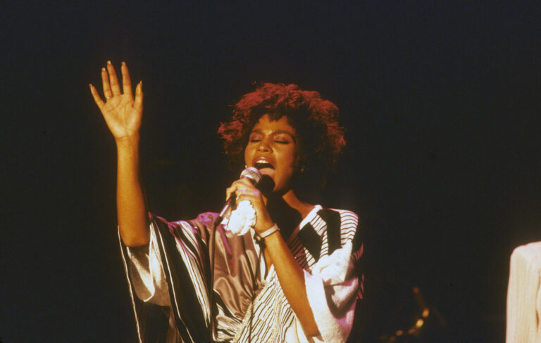 Whitney Houston performs live in 1987