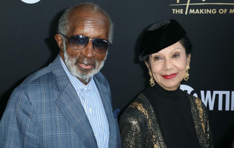 Clarence Avant and Jacqueline Avant pose at the premiere of 'Hitsville: The Making of Motown'