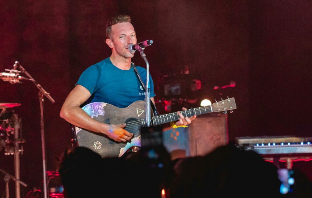 Chris Martin of Coldplay performs live at Shepherd's Bush Empire in 2021