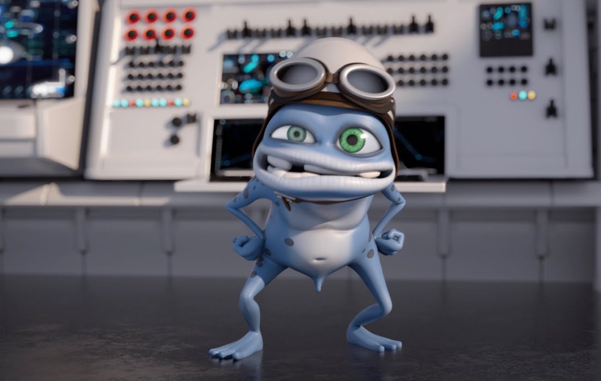 Включи канал frog. Crazy Frog 2002. Crazy Frog робот. Crazy Frog клипы.