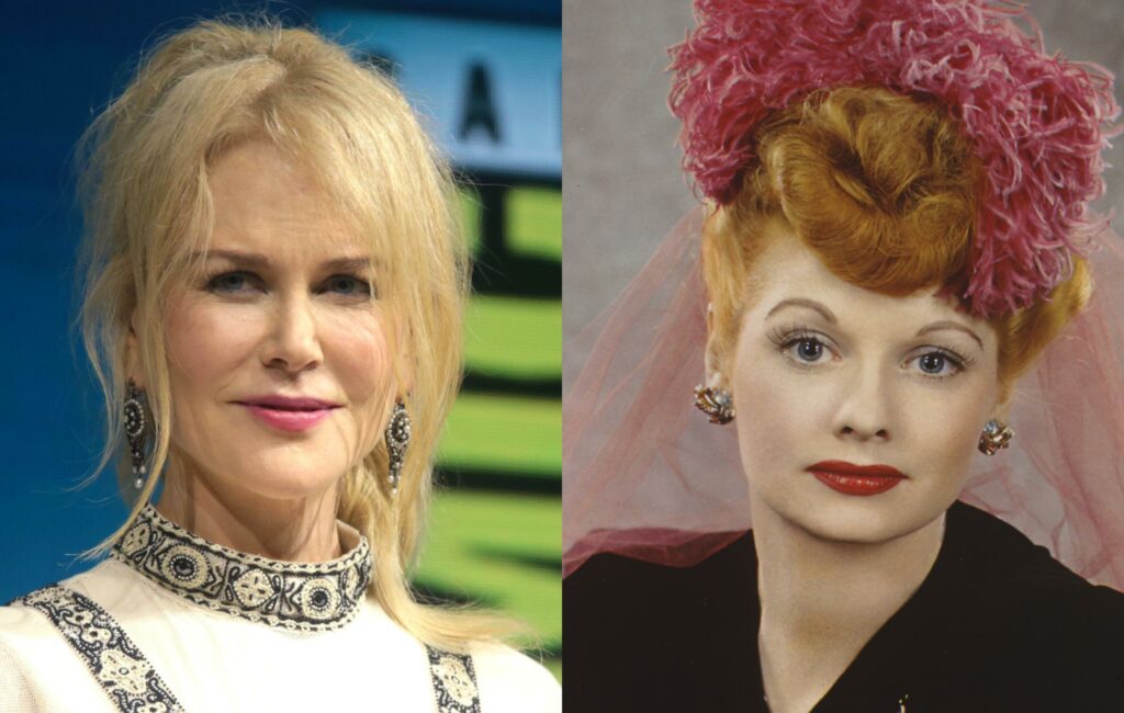 Nicole Kidman and Lucille Ball pose in a composite image