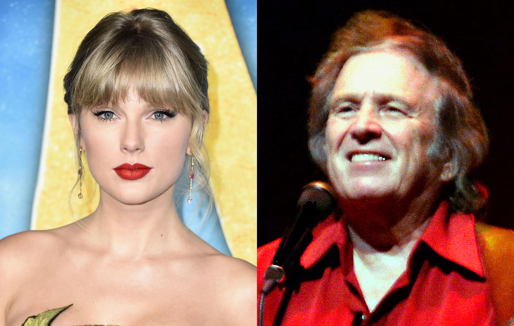 Taylor Swift and Don McLean pictured in a composite image