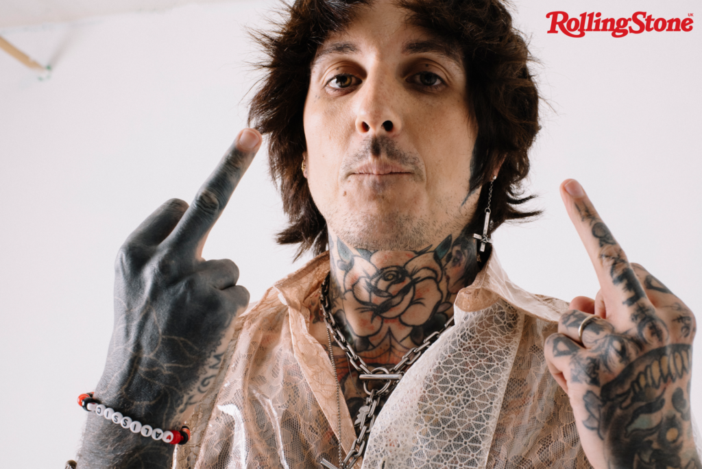 Bring Me The Horizon's Oli Sykes shows off his defiant side as he poses for Rolling Stone UK (Picture: Lindsey Byrnes)