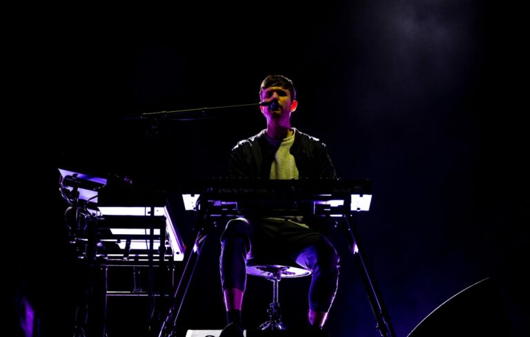 James Blake performing live in 2019