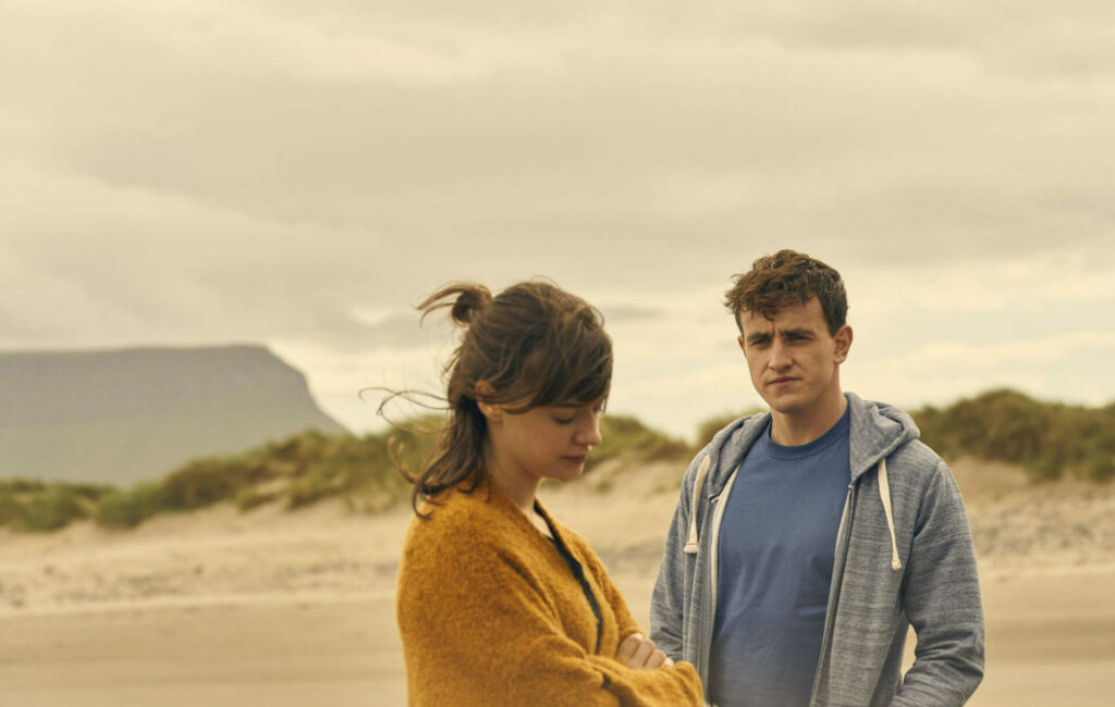 The stars of 'Normal People' on a beach in Ireland