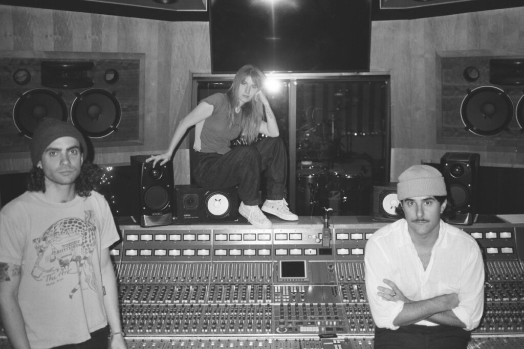 Paramore in the studio working on their as-yet-untitled sixth album.