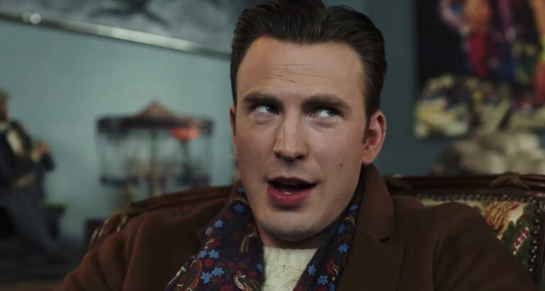 Chris Evans in a still from 'Knives Out', 2019