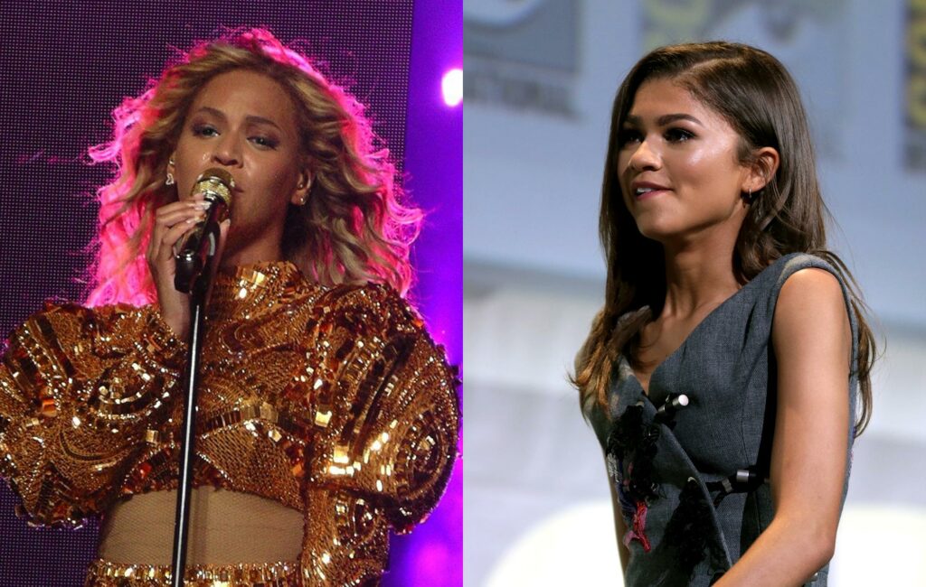 Beyoncé and Zendaya shown in a composite image