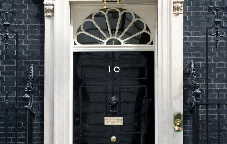 The front door at 10 Downing Street