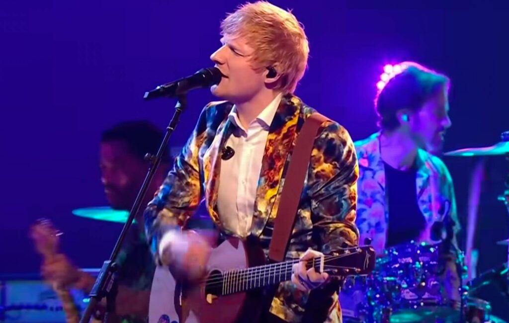 Ed Sheeran performs live
