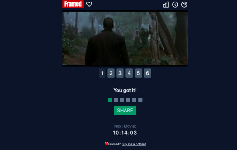 'Wordle'inspired game 'Framed' challenges film buffs