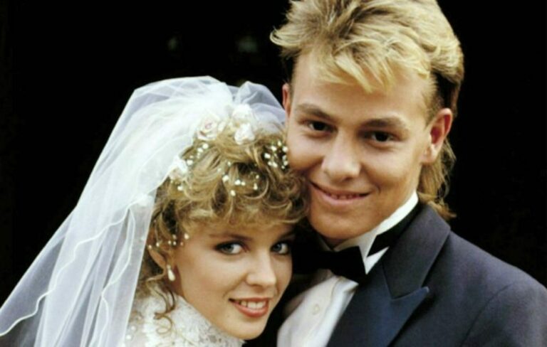 Kylie Minogue and Jason Donovan in 'Neighbours', 1987