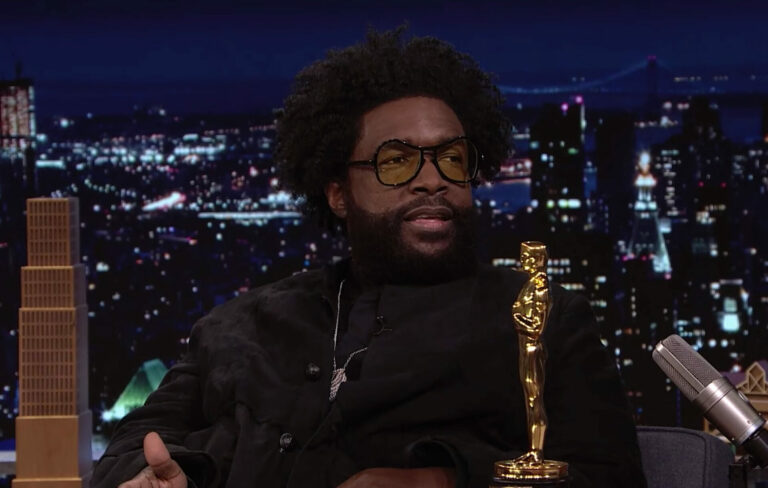 Questlove with his Oscar on 'The Tonight Show with Jimmy Fallon', March 28, 2022