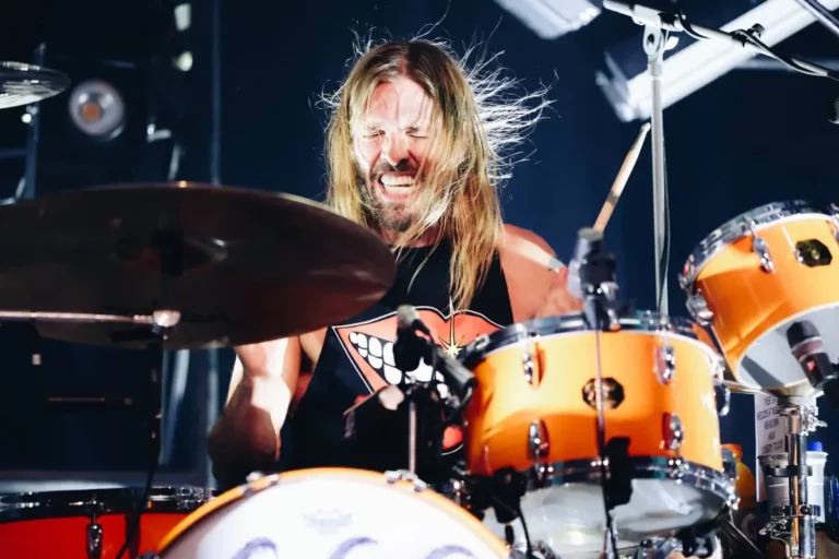 Taylor Hawkins performs with Foo Fighters