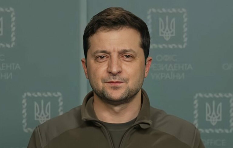 Volodymyr Zelensky addresses the Ukrainian people, February 2022