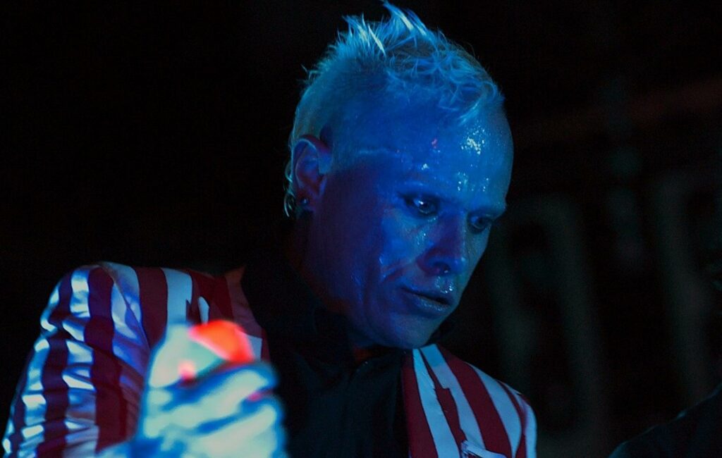 Keith Flint of The Prodigy is pictured performing live