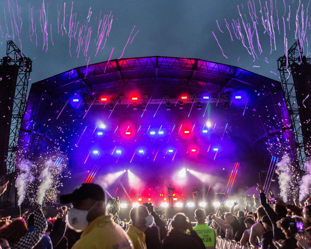 Enter Shikari perform live on stage at Download festival