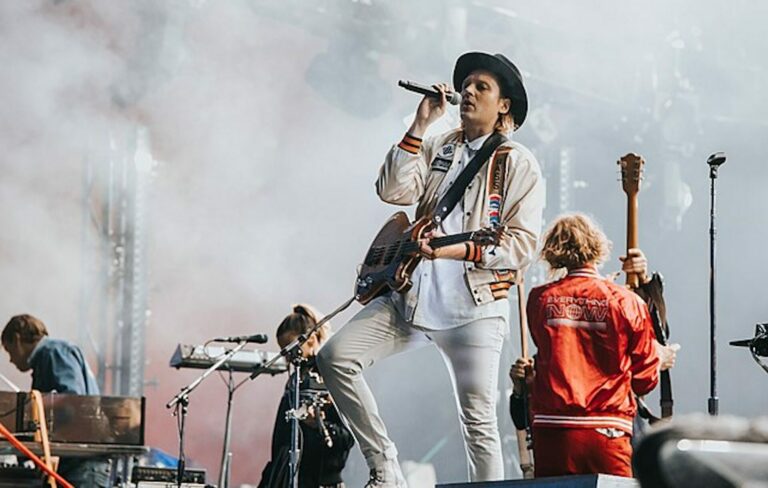Arcade Fire performing live