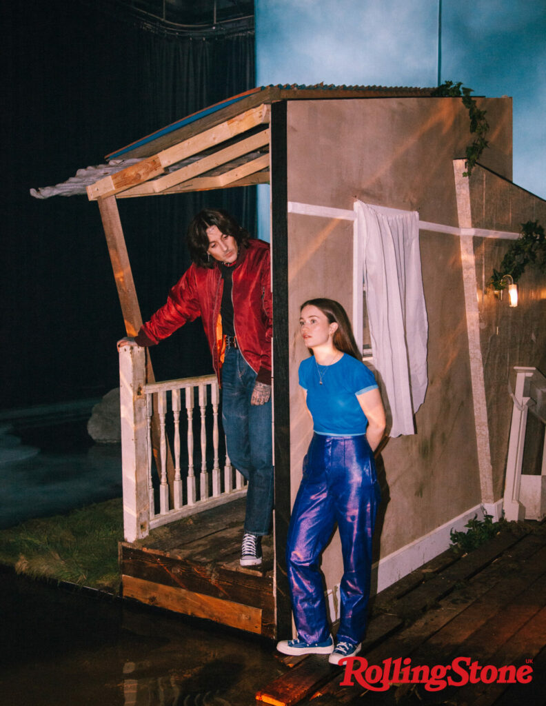 Sigrid and Bring Me the Horizon’s Oli Sykes on the set of the ‘Bad Life’ music video