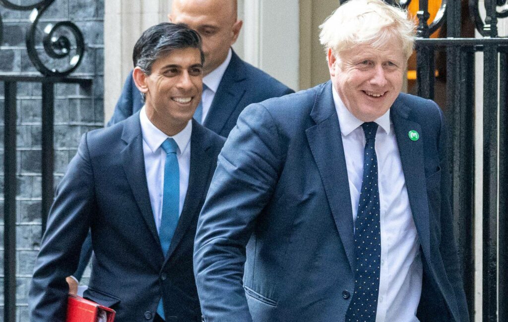 Boris Johnson and Rishi Sunak at Downing Street